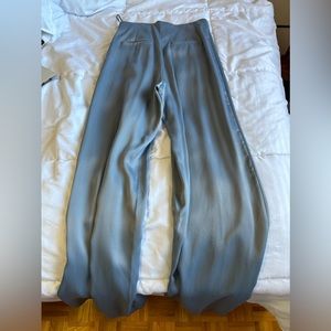 Zara Blue/Grey Satin Pants